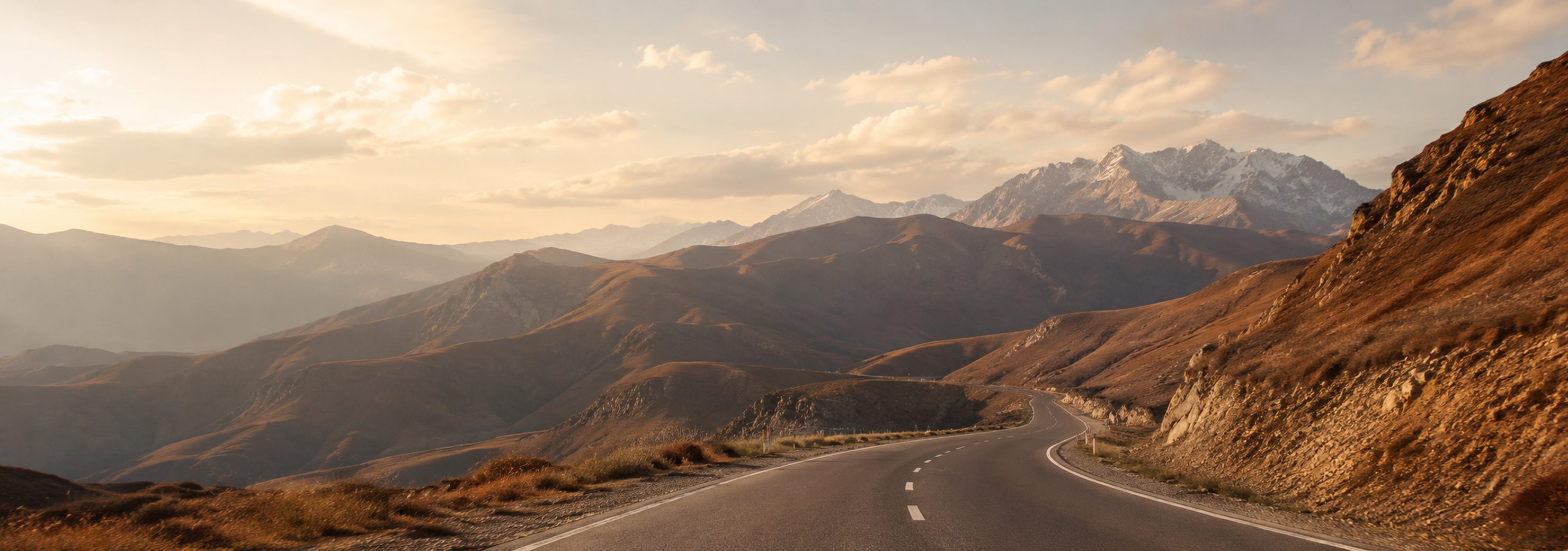 Mountain road through the Caucasus